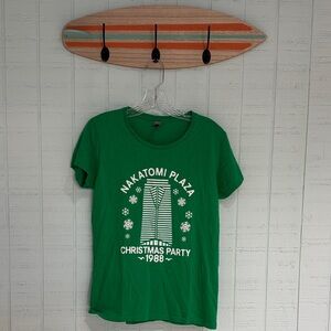 Green Nakatomi Plaza Christmas Party T-Shirt